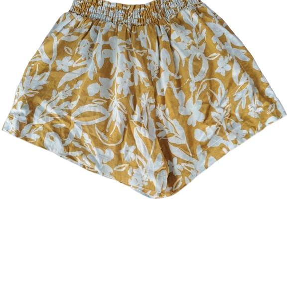 AVA & VIV Floral Linen Smocked Waist Shorts Women's Size X - Picture 3 of 5